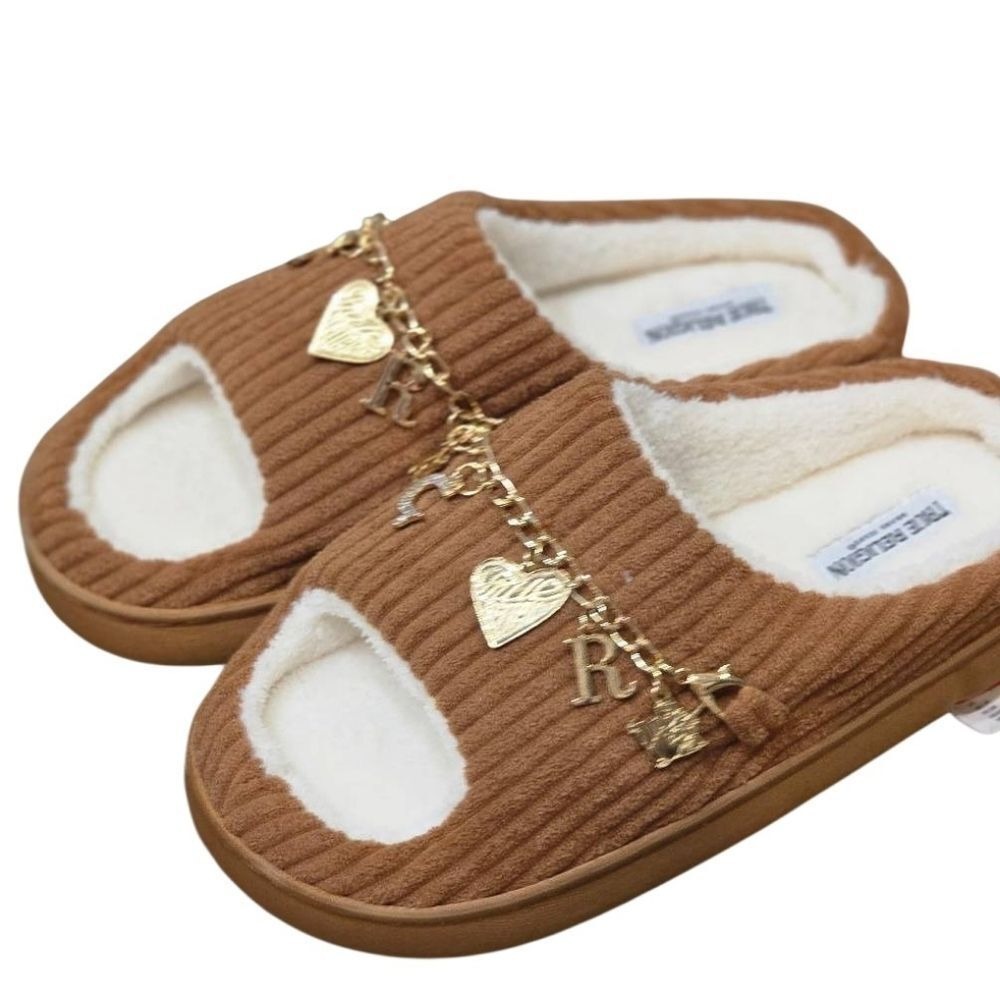 True Religion Logo Charms Indoor/Outdoor Memory Foam Slippers - Picture 2 of 9